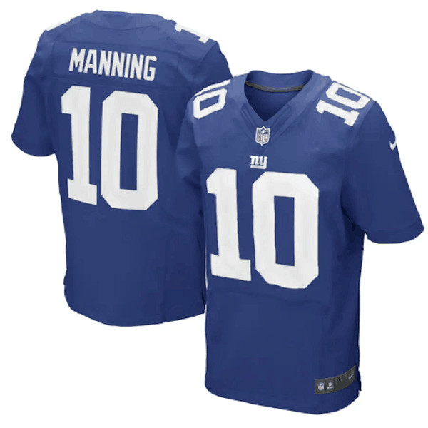 Men's New York Giants Customized Blue Elite Stitched Jersey